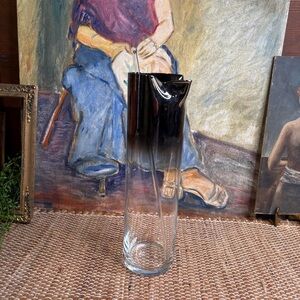 Vintage Dorothy Thorpe 60's Barware Silver Fade Cocktail Pitcher 10.5" & Stirrer